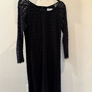 Velvet by Graham & Spencer Black Textured Dress